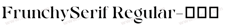 FrunchySerif Regular字体转换